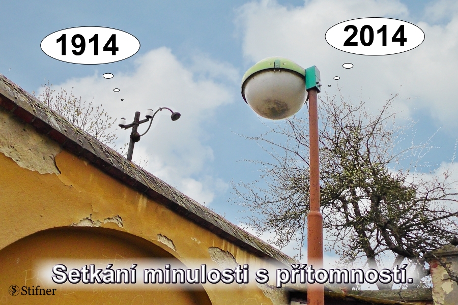 Sto let stará lampa - GPS:49°56'3.112"N, 17°52'20.388"E